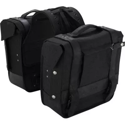 Burly Brand Cordura Nylon Throwover Saddlebag, Black