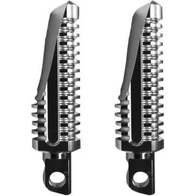Burly Brand Havoc Footpegs, Clear Anodized, Slash-cut