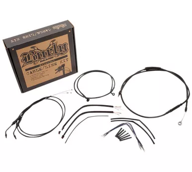 Burly Control Cable Kit Black 12" Bars (B30-1106)