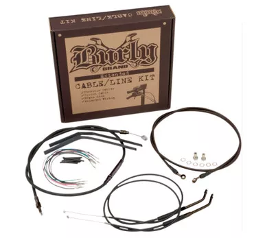 Burly Control Cable Kit Black 14" Bars (B30-1124)
