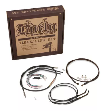 Burly Control Cable Kit Black 18" Bars (B30-1074)