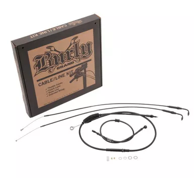 Burly Control Cable Kit Black Clubman Bars (B30-1097)
