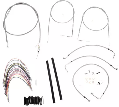 Burly Control Cable Kit Stainless 18" Bars (B30-1090)