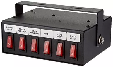 Buyers Products 6391106 Illuminated 6-Function On Switch Box, black