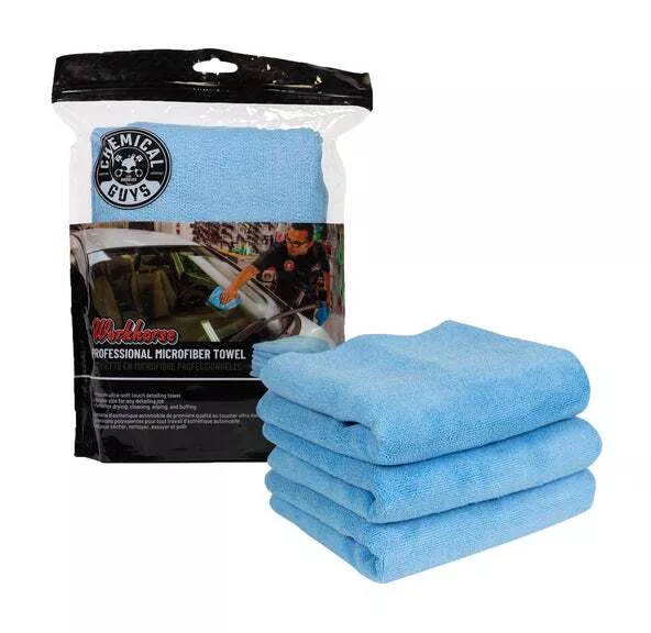 Chemical Guys Workhorse Professional Microfiber Towel – 3 Pack