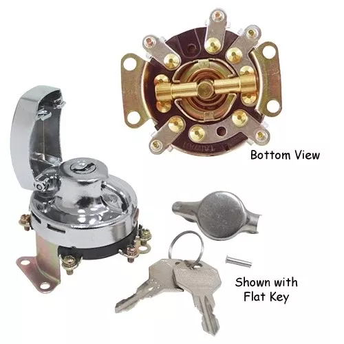Chrome Ignition 5 Post Switch Harley Big Twin w/ Fat Bob Dashes 36-95 71501-73T