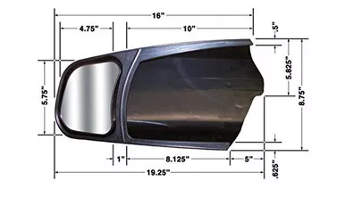 CIPA 11300 Custom Towing Mirrors for Toyota, Pair