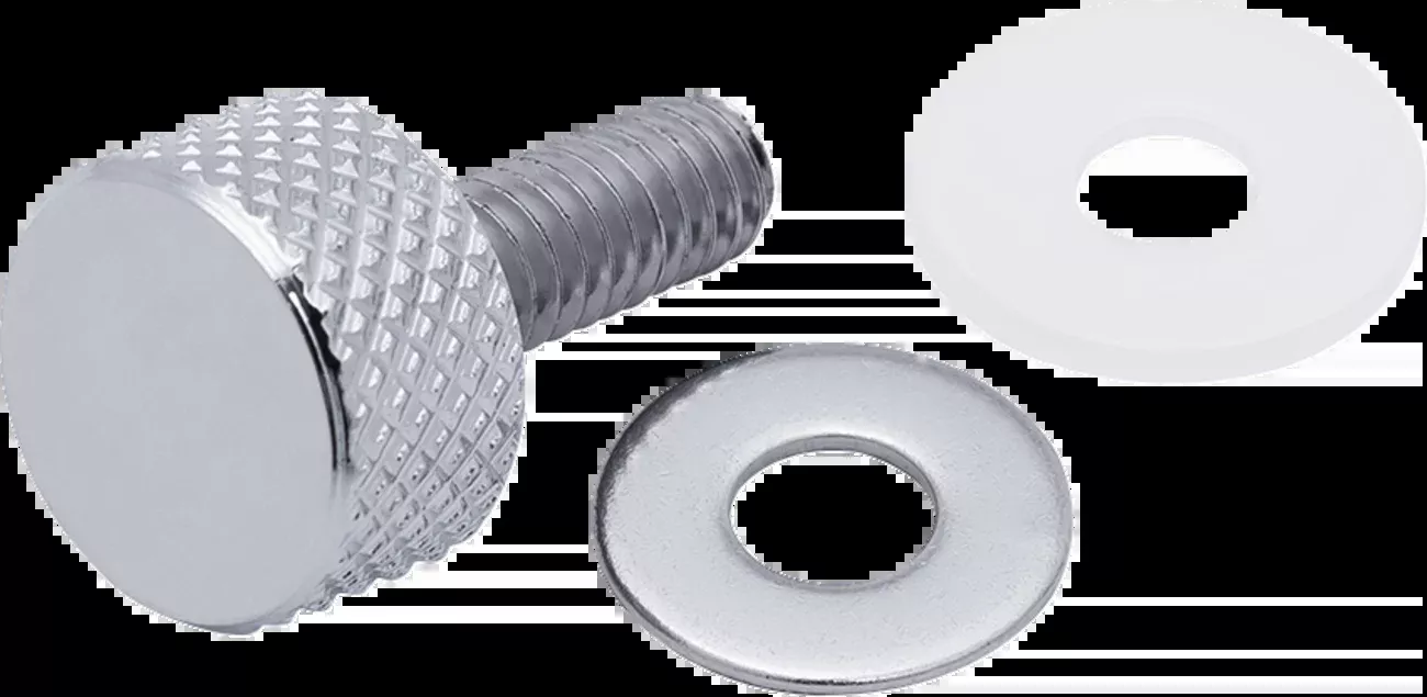 Ciro 1/4"-20 x 3/4" Chrome Seat Thumbscrew for 1996-2026 Harley Davidson Models