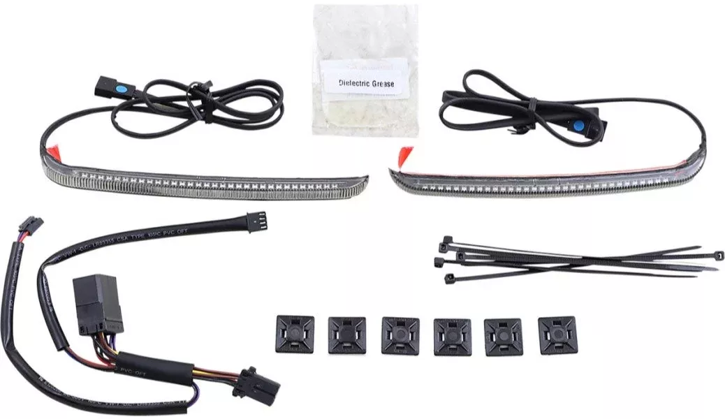 Ciro 40028 Bag Blades Saddlebag Accent Amber LED Light Harley Touring 06-09