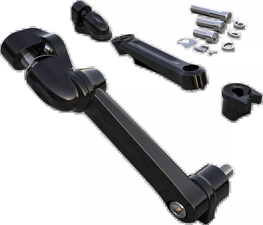 Ciro Black Adjustable Passenger Foot Peg Mounts for 1993-2025 Harley Touring