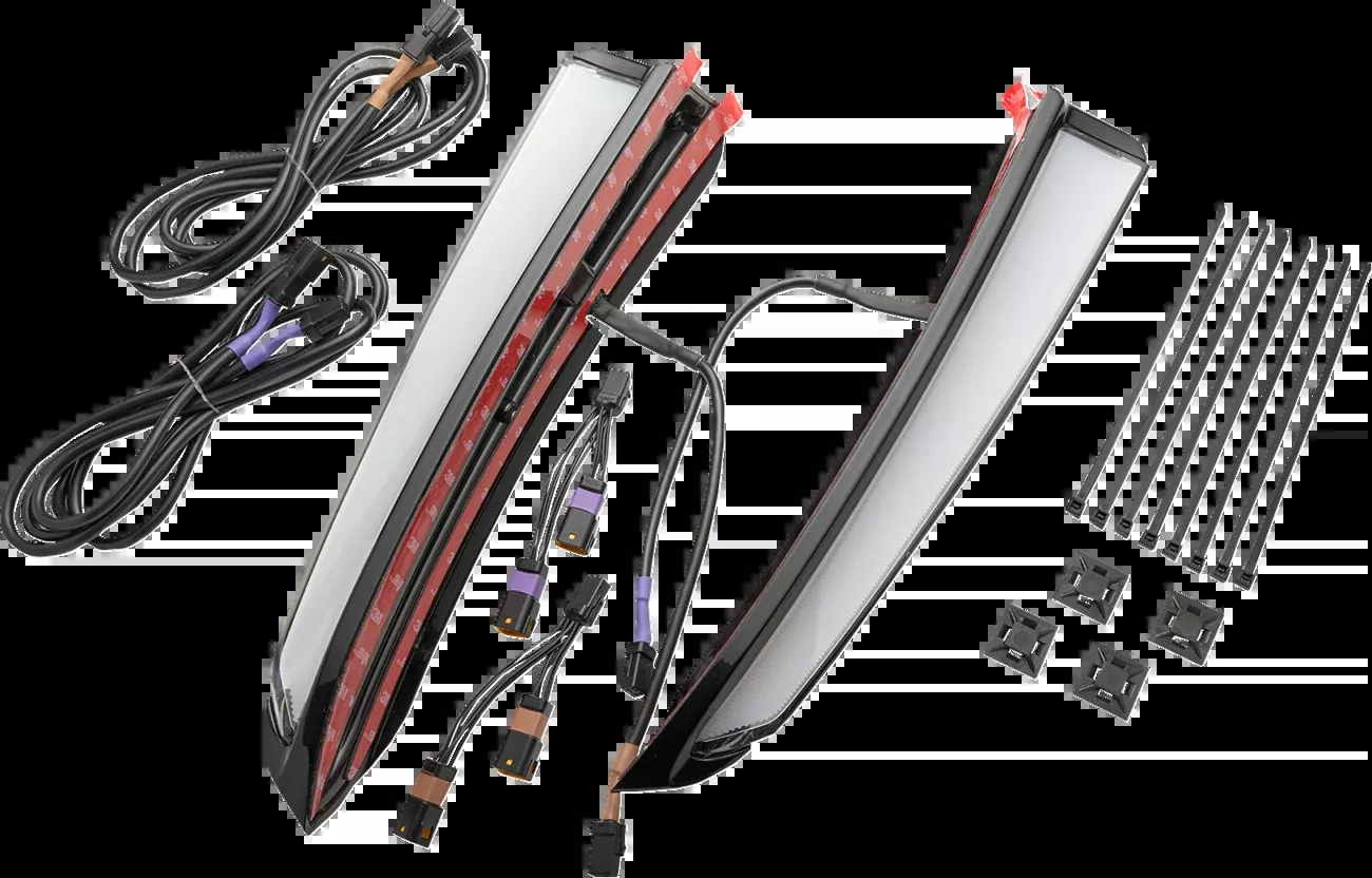 Ciro Black Winglet Fairing Light Kit fits 2023-2026 Harley Road Glide 42501