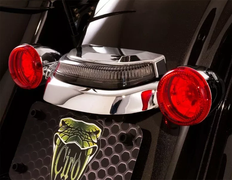 Ciro Chrome Crown Taillight Lightstrike Tech Harley Touring 14-Up