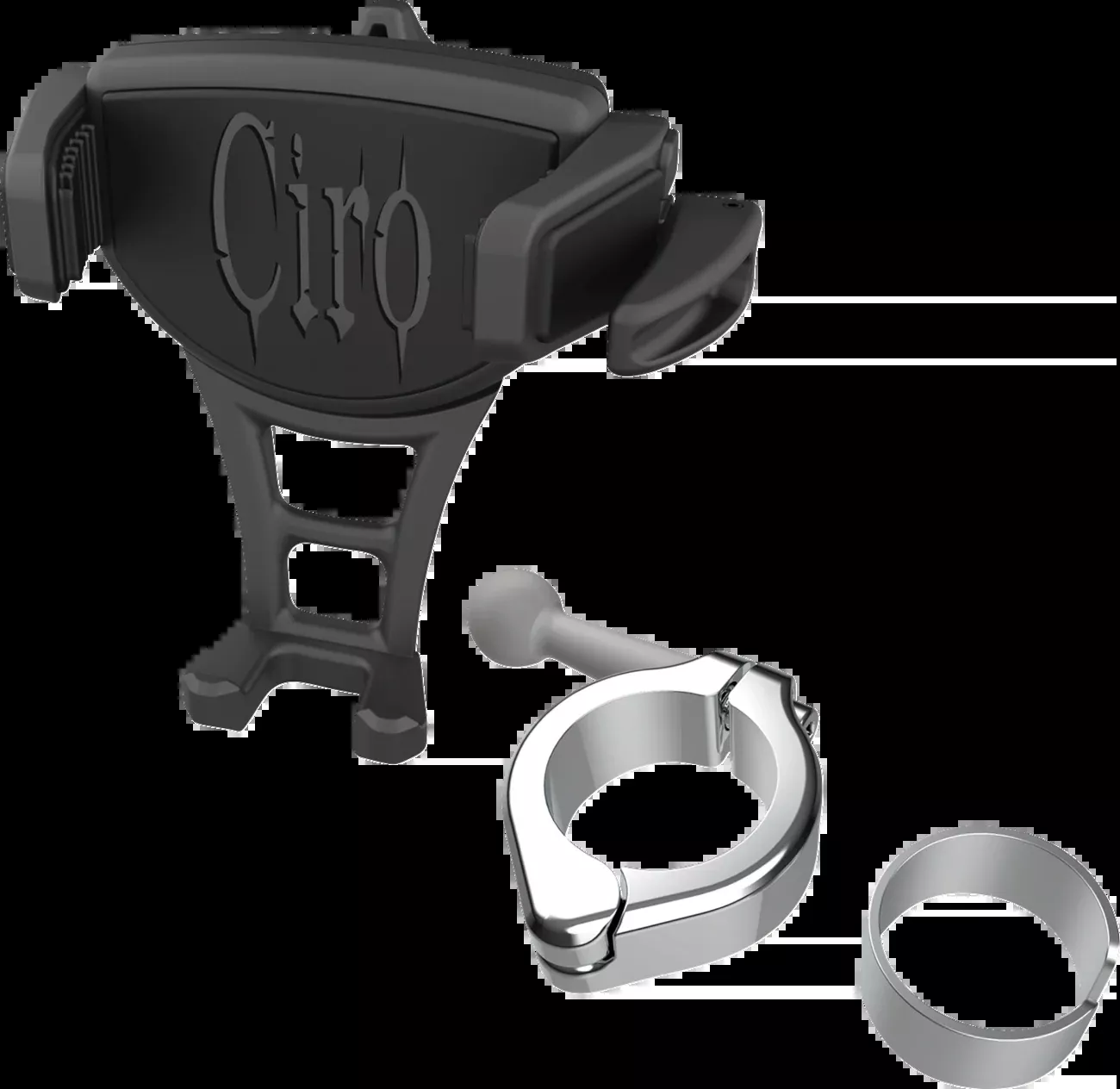 Ciro Constrictor Universal 1-1/8" & 1-1/4" Handlebar Adjustable Phone Holder Kit