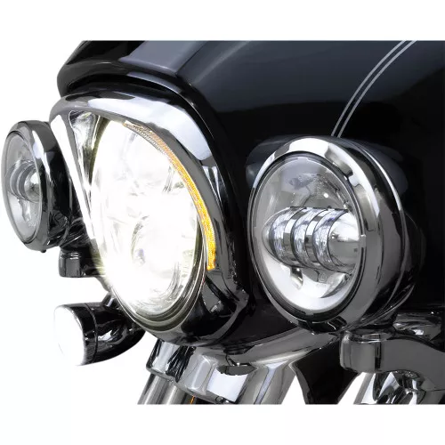 Ciro Fang Headlight Bezel for 2014-2021 Harley Touring FLHT/FLHX - Chrome