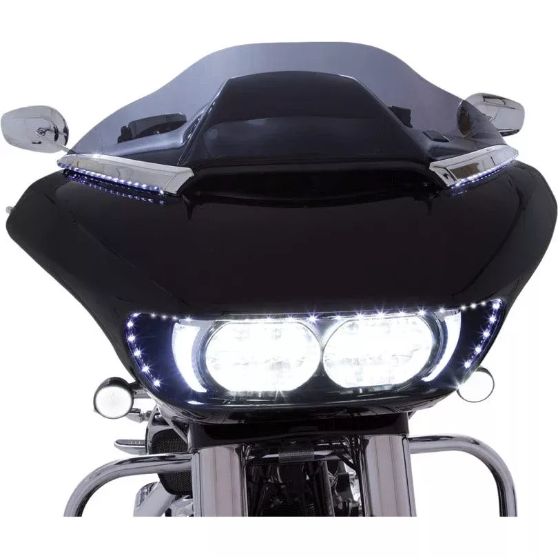 Ciro Sequential LED Signal Horizonal Windshield Trim Road Glide 15-23