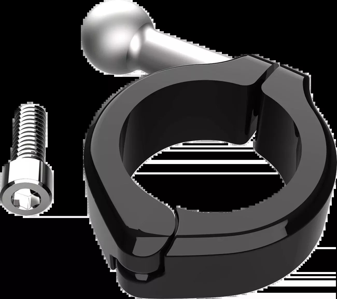 Ciro1-1/8" - 1-1/4" Gen 2 Black Aluminum Clamp Mount Kit for Motorcycles