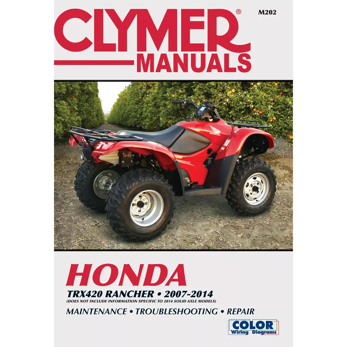 Clymer Service Manual – CM202 Honda TRX400FA FourTrax Rancher 2007