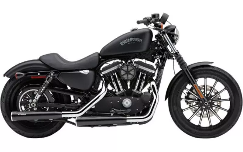 Cobra 3 inch Slip-On Mufflers w/ Racepro Tips for '07-17 FLSTF/FXSTD -Black