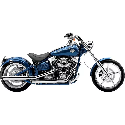 Cobra 3" Slip-On Mufflers for 2007-2017 Harley Softail FXST Models - Chrome