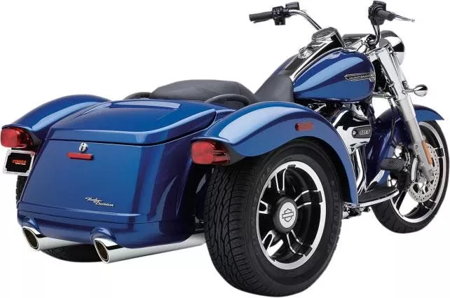 Cobra 909 Slip On Mufflers for '15-Up Harley Davidson FLRT Freewheeler - Chrome