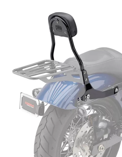 Cobra Detachable 14" High Black Sissy Bar Backrest Kit (602-2004B)