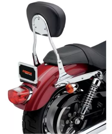 Cobra Round Short 14" Chrome Sissy Bar Backrest (602-1300)