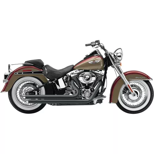 Cobra Speedster Slashdown Exhaust for 2012-2017 Harley Softail FXST/ FLST - Black