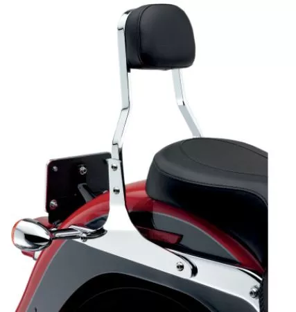 Cobra Square Short 14" Chrome Sissy Bar Passenger Backrest (602-1204)