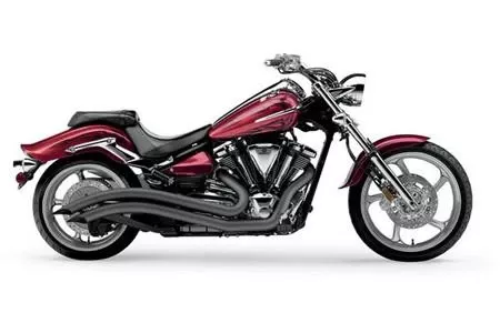 Cobra Swept Exhaust for Yamaha Raider Models '08-up - Black