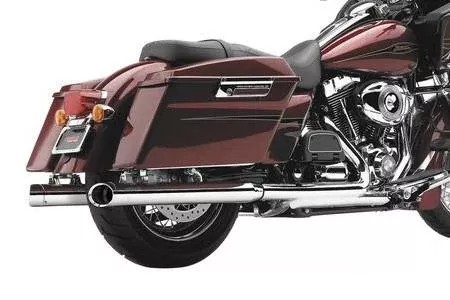 Cobra3"Slip On Mufflers w/ Billet Tips for H-D Touring Models '95-16 Chrome