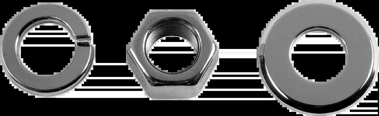 Colony Chrome Front Axle Washer & Nut Kit for 1972-2007 Harley Davidson Touring
