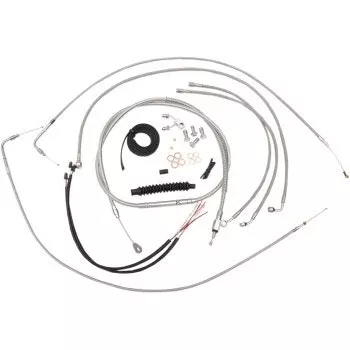 Complete Stainless Braided Handlebar Cable/Brake Line Kit Cable Kit for 2016-2017 Breakout FXSB w/ ABS