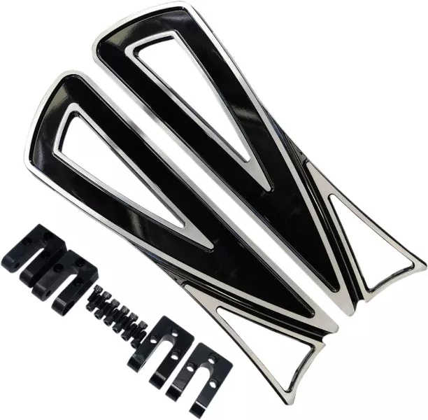 Covington Customs Black Ripper Adjustable Floorboards Harley Softail Touring 08-Up
