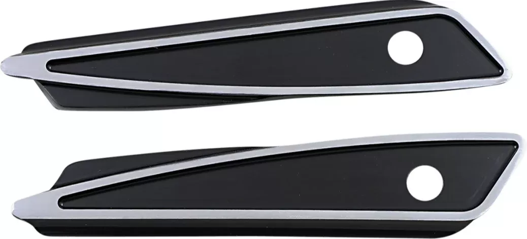 Covington Customs Black Ripper Saddlebag Hinge Covers Harley Touring 14-Up