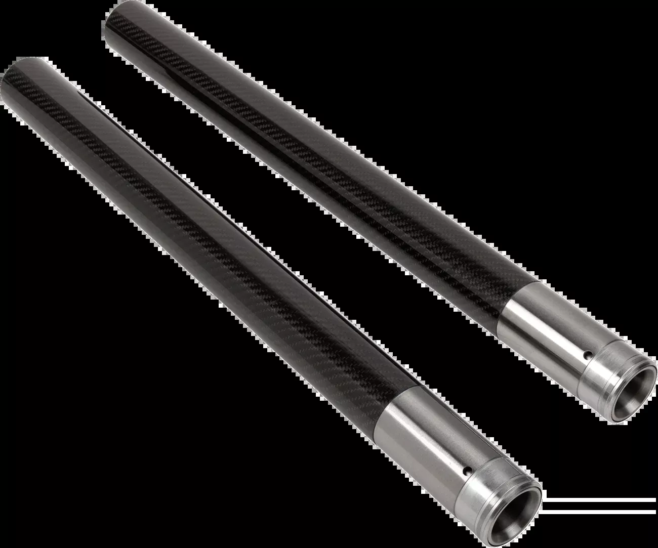 Custom Cycle 49mm Black Carbon Fiber 22.875" Fork Tubes for 17-25 Harley Touring