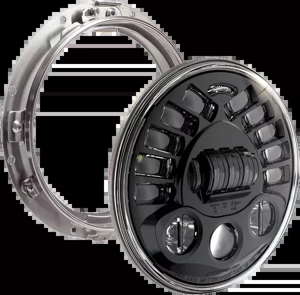 Custom Dynamics Adaptive Headlight With Mount - 7" - Black