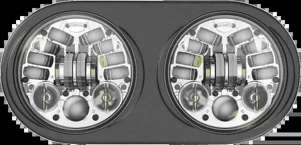 Custom Dynamics Adaptive LED Headlight – Chrome – Black