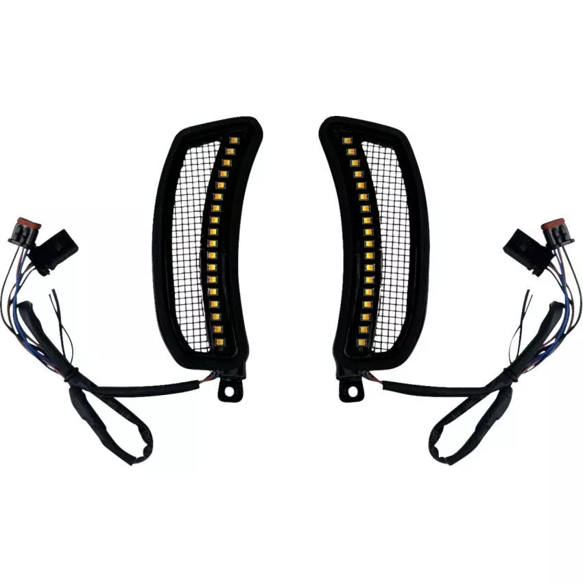Custom Dynamics Amber/White Fairing Vent Lights for Harley 18-25 Low Rider
