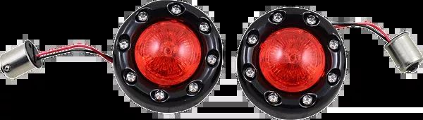 Custom Dynamics Bullet Turn Signal 1156 – Black – Red Lens