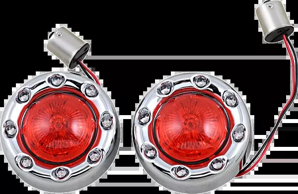 Custom Dynamics Bullet Turn Signal 1156 – Chrome – Red Lens