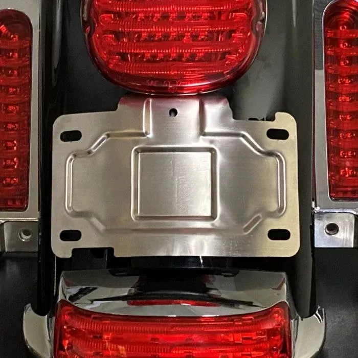 Custom Dynamics CD-TLLP-KIT-C Chrome License Plate Relocation Kit Harley Touring 14-20