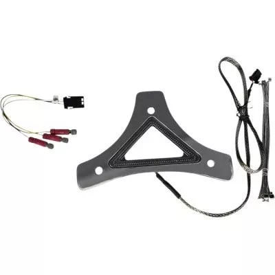 Custom Dynamics Dual Intensity Run/Brake LED Backrest Chrome Harley & Custom