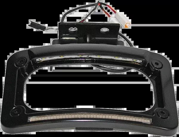 Custom Dynamics Dual-LED License Place Frame – Indian – Black