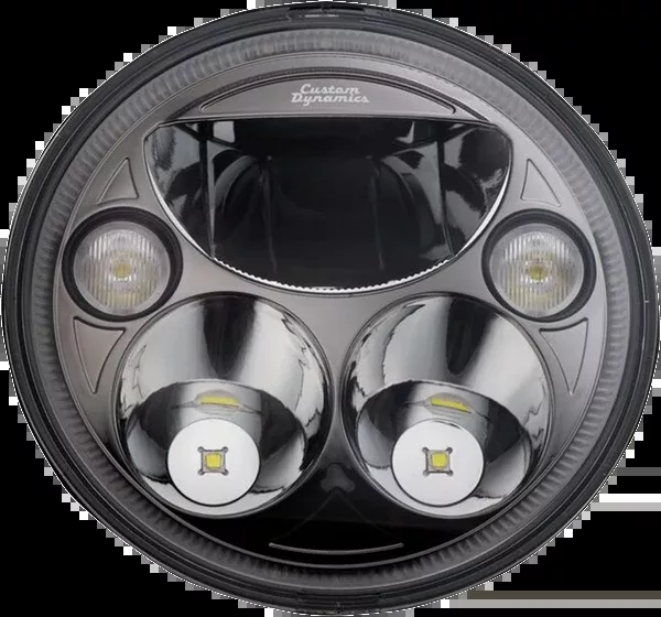Custom Dynamics Headlamp – 7″ – TruBEAM – Black – Chieftain