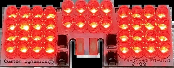 Custom Dynamics LED Fender Tip Boards - Red Dual-Intensity