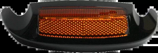 Custom Dynamics LED Front Fender Tip - Amber LED/Amber Lens - Black