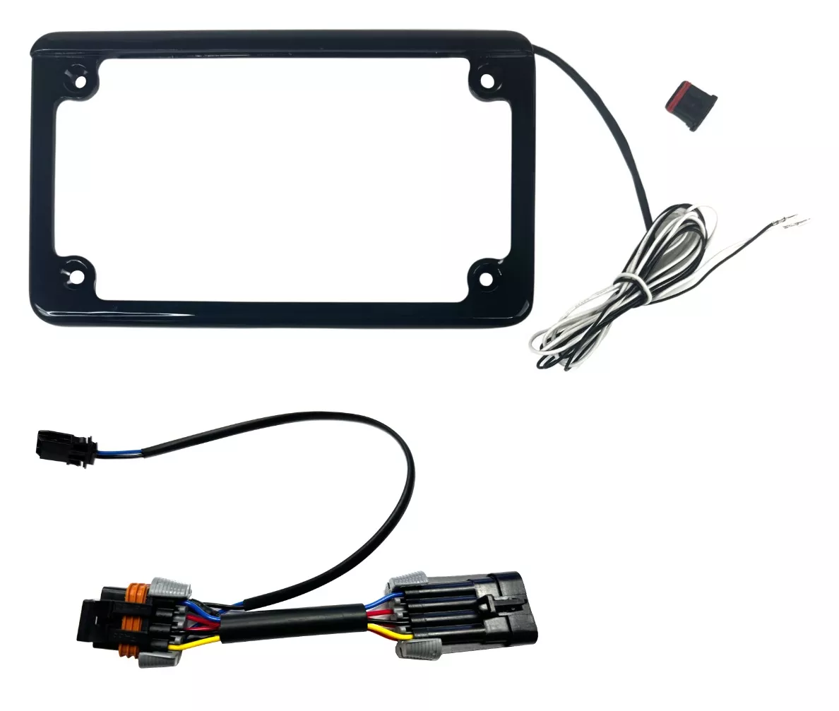 Custom Dynamics License Plate Frame With Tag Light Polaris RZR 2015-2026
