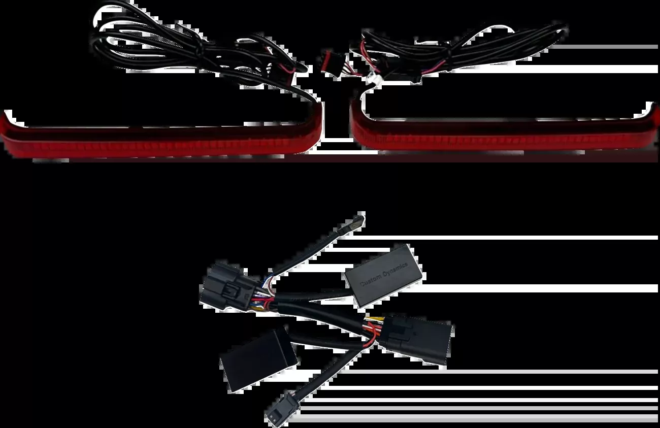 Custom Dynamics Low Profile Red Saddlebag Lights for 2026 Harley Touring