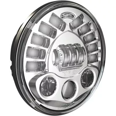 Custom Dynamics ProBeam Chrome 7" Round LED Adaptive 2 Pedestal Headlamp Harley