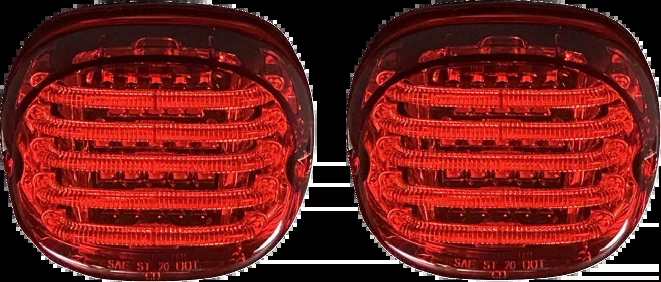 Custom Dynamics ProBEAM Red Squareback LED Taillights for 09-25 Harley Tri Glide